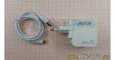 Зарядное устройство ASPOR A828 + кабель USB - Type-C