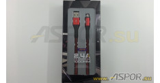 Кабель ASPOR A167, lightning USB, красный