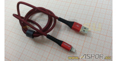 Кабель ASPOR A167, lightning USB, красный